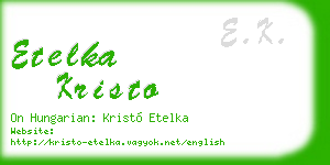 etelka kristo business card